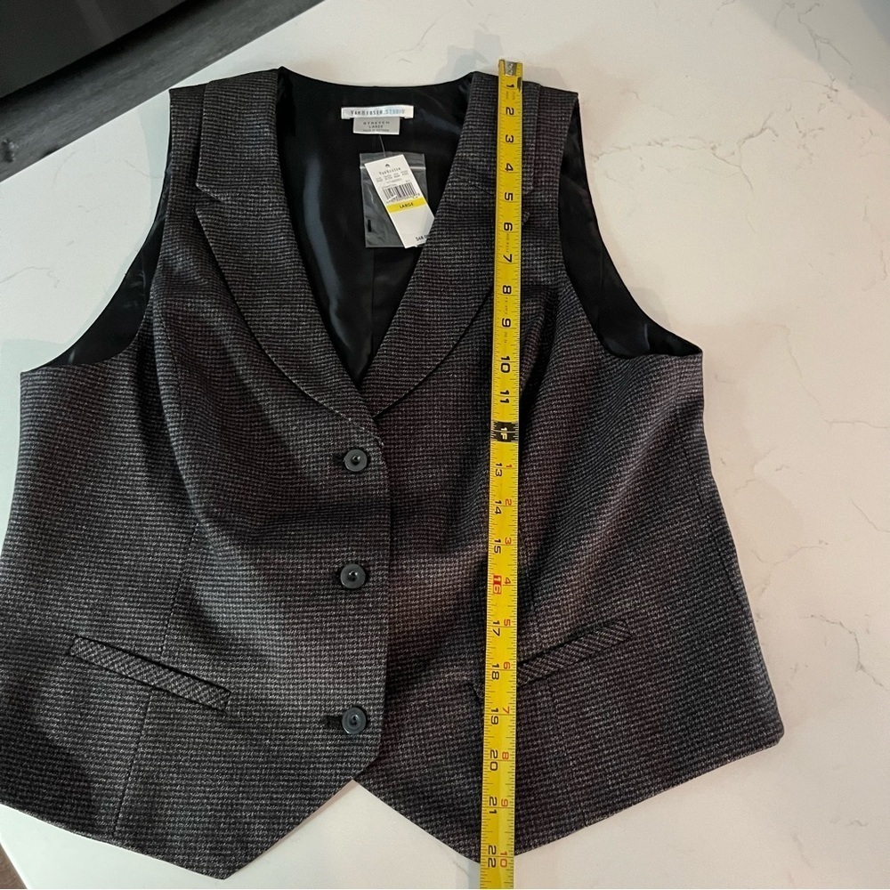 Van Heusen Studio Houndstooth Vest Large - Picture 6 of 6